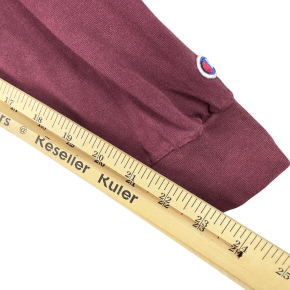 Vintage Champion Sweatshirt Men XXL Maroon Y2K Turtleneck Cotton Blend Pullover - Picture 10 of 10